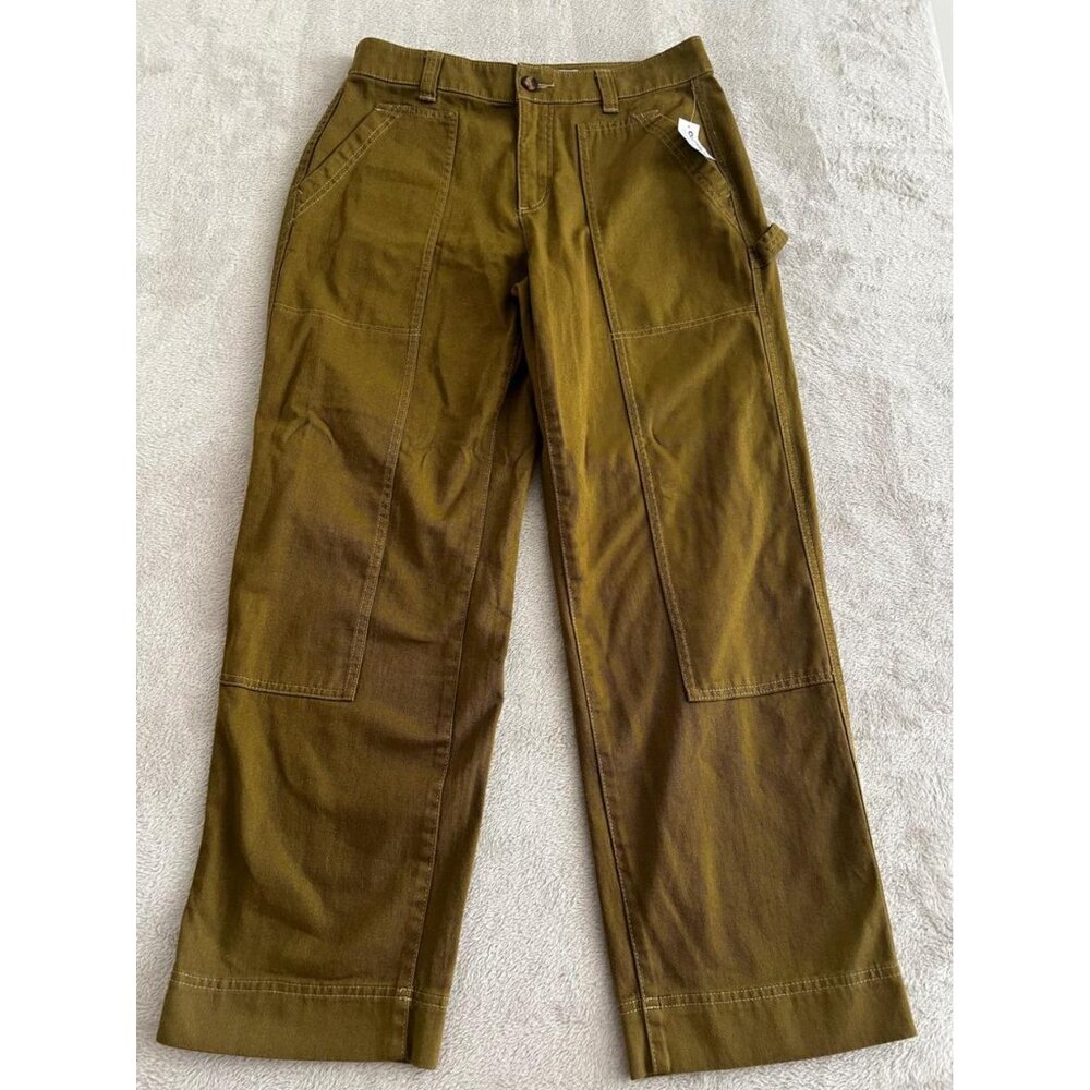 Old Navy Utility Straight Leg Pants Moss Satin